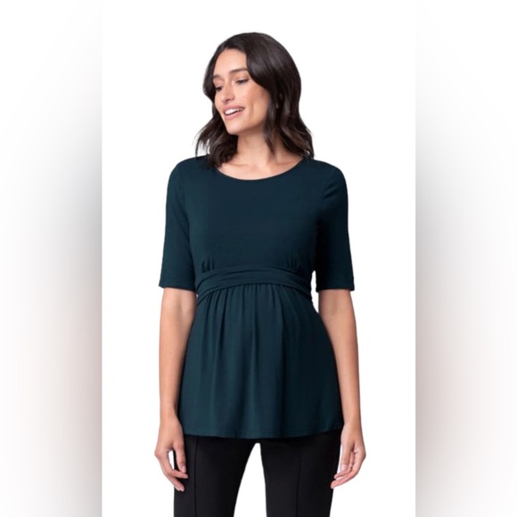 Seraphine Tops - Seraphine maternity to nursing short sleeve fitted top XS